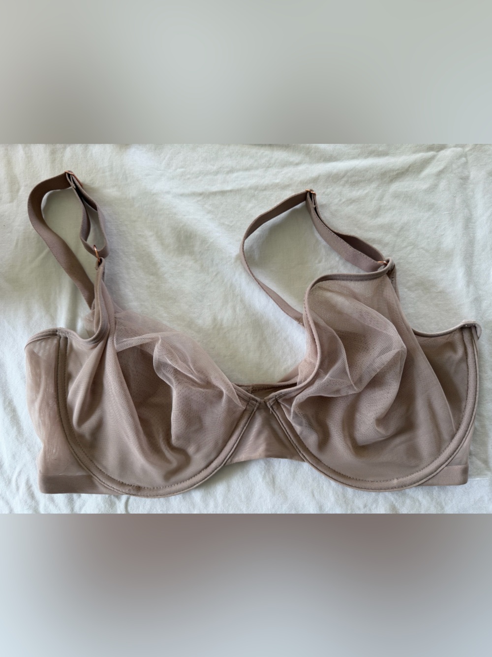 smart & sexy Sheer Mesh Underwire Bra in Nude Taupe
